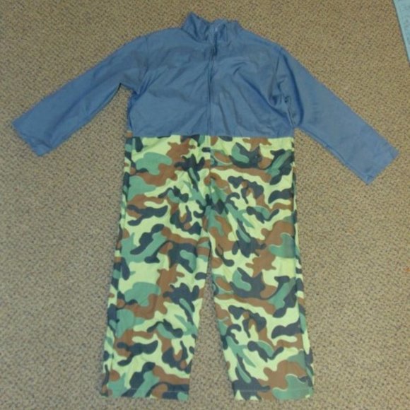 Skull Soldier Sniper Squadron Halloween Costume 4/6 Jumpsuit Boys 9 Piece Set - Picture 6 of 9